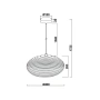 Pendant lamp Zanora Oval E27