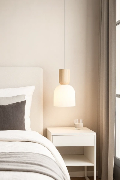 Pendant lamp Mackenzie E27 WHT