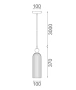Pendant lamp Flauta E14 40W BRS