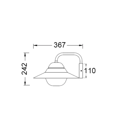 Wall light Spy W1 E27 IP44 WHT