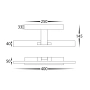 Wall light Vanita HV8101T-BLK 3CCT LED 20W BLK