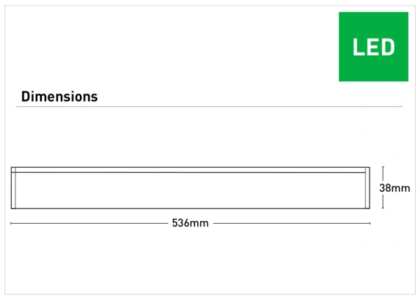 Batten Light Callan 14W LED 4K L53 WHT