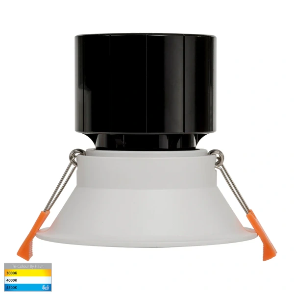 Recessed Downlight Prime Fixed Deep 3CCT LED 12W IP54 WHT