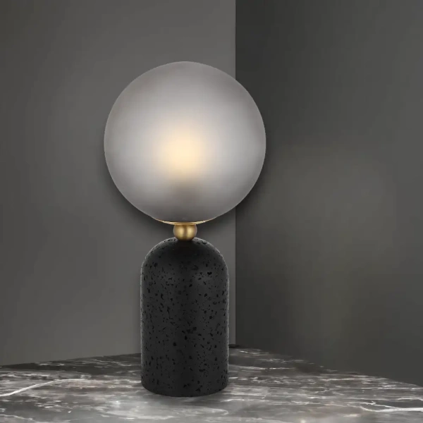 Table lamp GINA E27 D200 H420 BLACK TRA