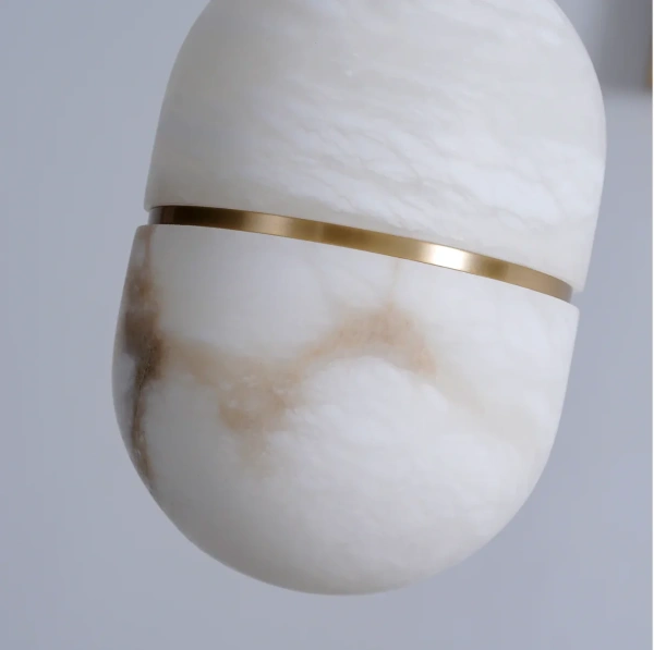 Pendant lamp Pinsoro Alabaster Spanish Marble G9 BRS