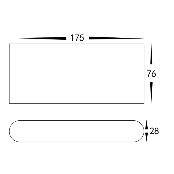 Wall light Lisse Fixed Down 3CCT LED 6W IP54 17.5cm WHT