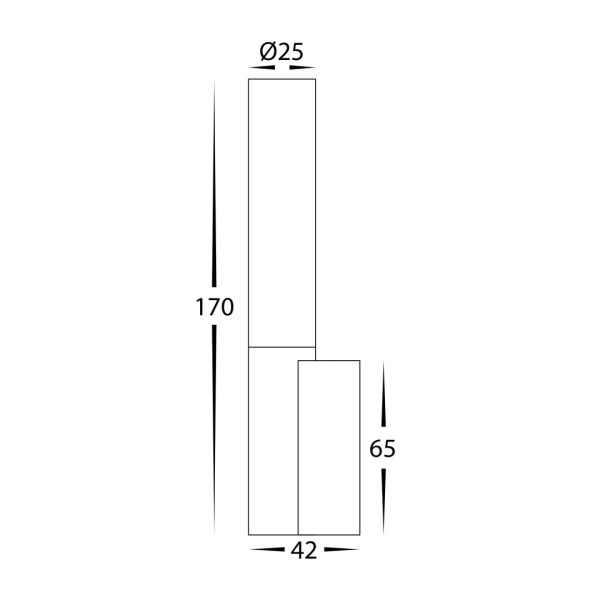 Wall light Akril LED 3W 12V D25 WHT
