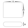 Wall light Lisse Up and Down 3CCT LED 6W IP54 11.5cm BLK