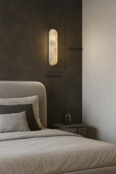 Wall light Lleida Alabaster Spanish Marble LED 8W BRS
