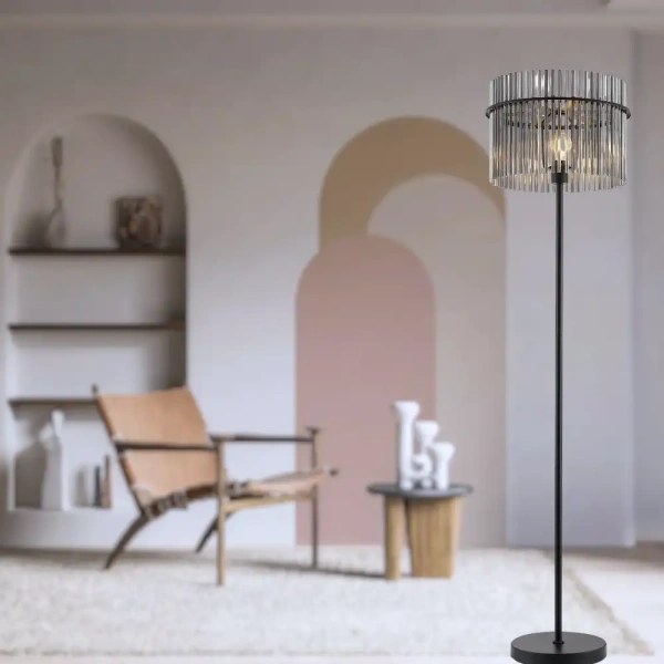 Floor lamp Quilo E27 H155 BLK