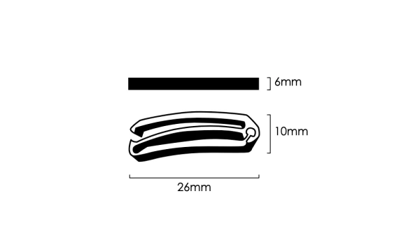 Woven track buckle Z5000-24.BTB.BK 24V