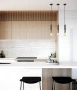 Pendant lamp GOLDA2 Tube with Brass Highlight