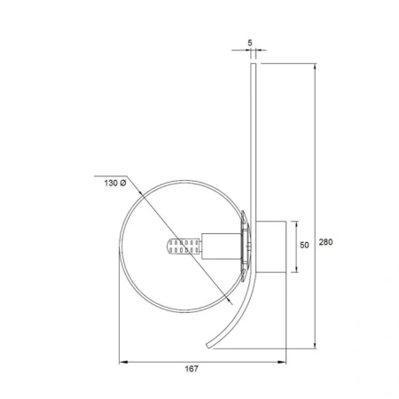 Wall lamp Oris G9 AMB BRS