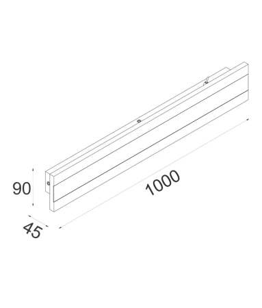Wall light BANDA 7 LED 32W 3CCT H100 WHT