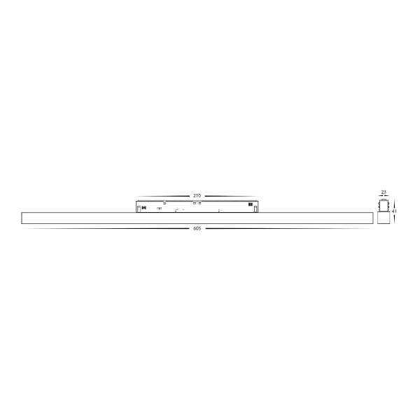 Track opal light HCP-1029208 BK 48V 14W