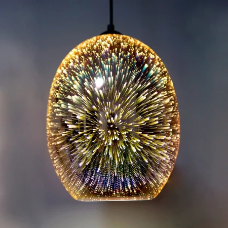 Pendant Light Moravian Glass Oval E27 D20 COP