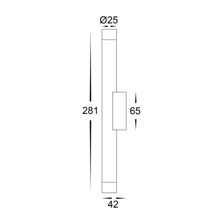 Wall light Dugo Up & Down LED D25 BL
