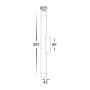 Wall light Dugo Up & Down LED D25 BL