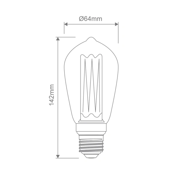Globe LRF-ST64 3.5W LED FILAMENT DIM 240V 1.8K