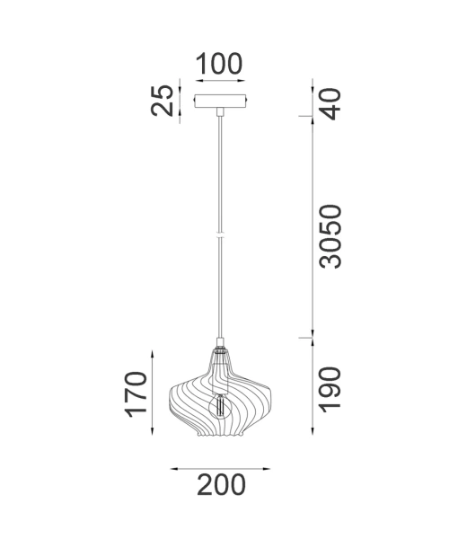 Pendant lamp CAMPANA 4 E14 D20 GN