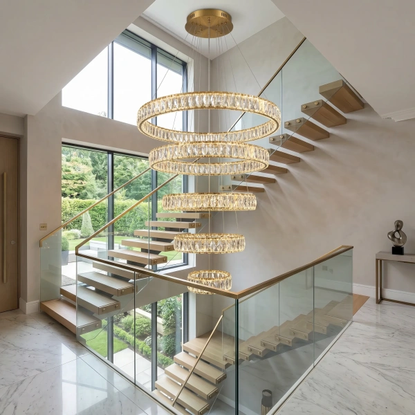 Pendant lamp Crystal Ring 5 GL LED 55W GD