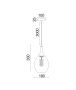 Pendant lamp BROTE 1 E27 D18 AM