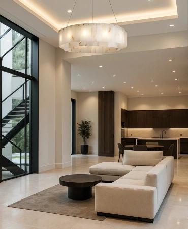Pendant lamp Lazaida S12 Alabaster Spanish Marble D80 BRS