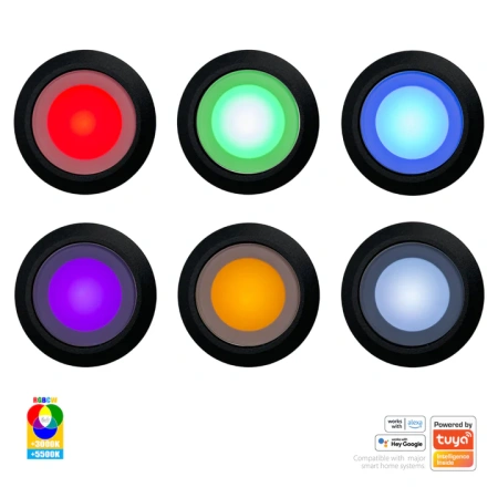 Deck light FLAME DIY 12V LED HV28261RGBCW-BLK RGB WIFI BLK