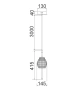 Pendant lamp WAND 1 LED 3CCT 5W D145 AMB