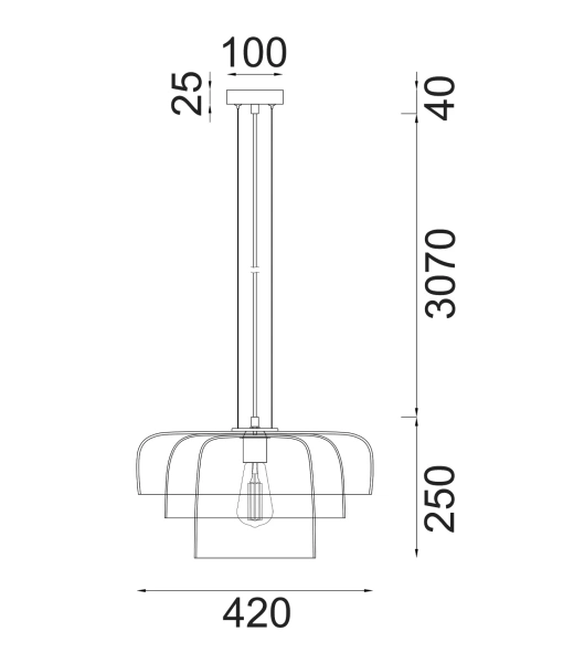 Pendant lamp GELATINA6 E27 D42 GN