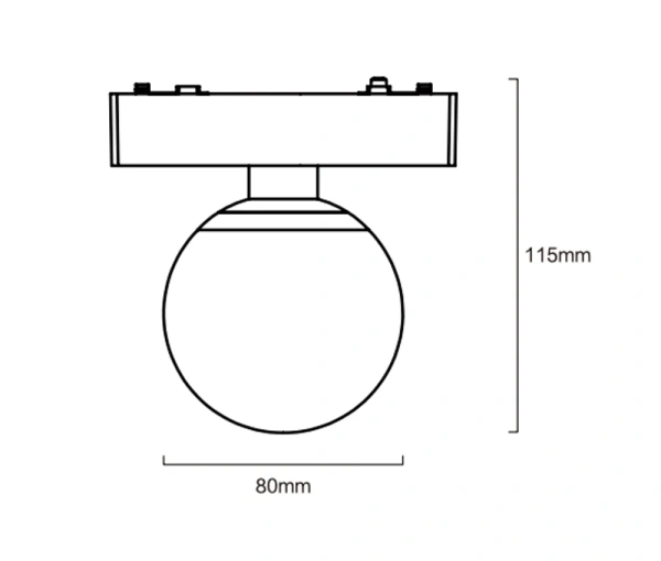 Track Clear Ball Z3090-6.36.CCT.BK 48V 6W WIFI