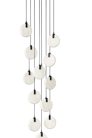 Pendant lamp Villastar 12 Alabaster Spanish Marble LED CCT Dim BLK