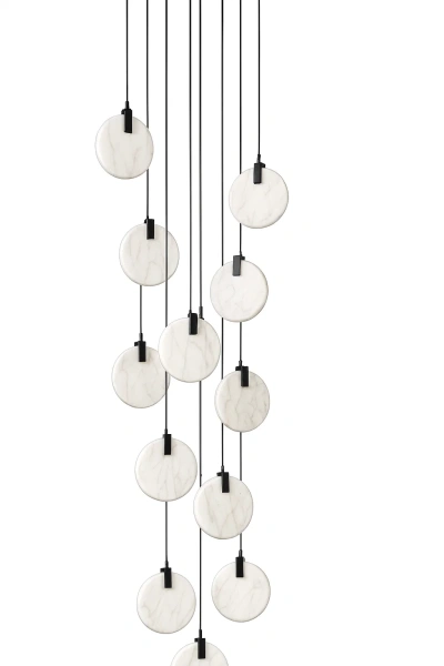 Pendant lamp Villastar 12 Alabaster Spanish Marble LED CCT Dim BLK