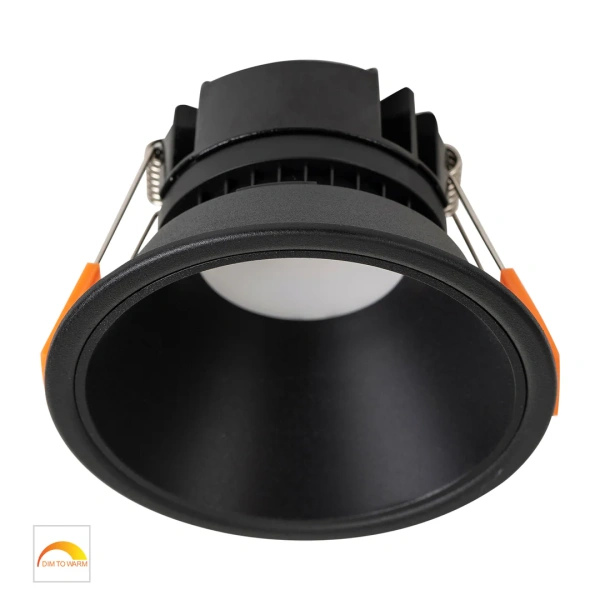 Recessed downlight Gleam BLK with BLK Insert Fixed Dim to Warm LED 9W IP54 BLK