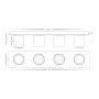 Wall light Sbarra Bar 4 Light 3CCT WHT