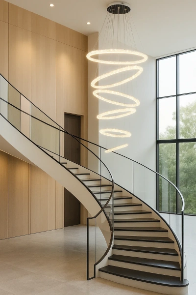 Pendant lamp Argus Crystal Ring 6 LED 93W CHR Remote