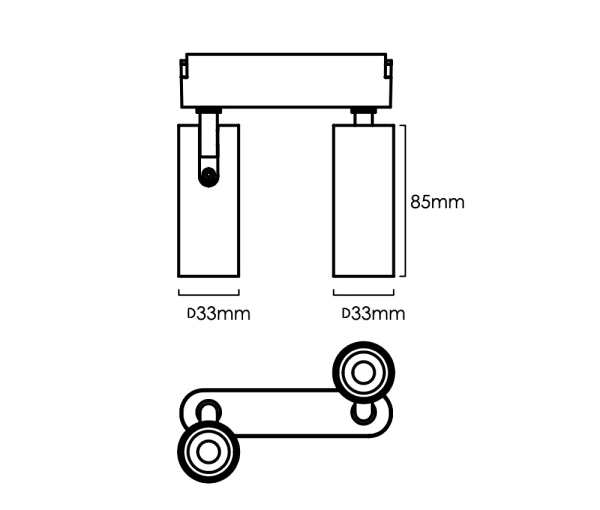 Track Spotlight Duo Z5015-12.36.CCT.BK 24V 12W WIFI