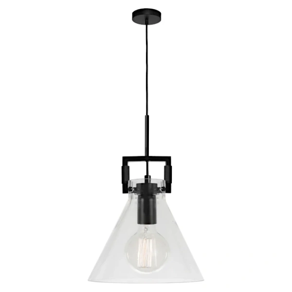 Pendant lamp Pierre 1lt E27 BLK