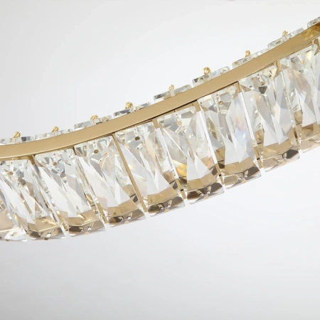 Pendant lamp Crystal Ring 3 BRS 90W Remote Dim