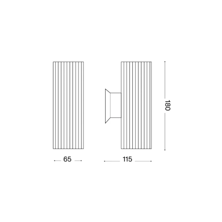 Wall light Base AP2 up and down GU10 WHT