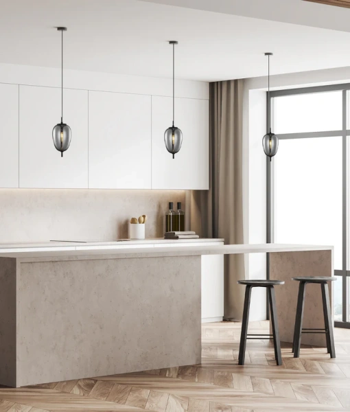 Pendant lamp PINO 6 E14 Smokey BLK