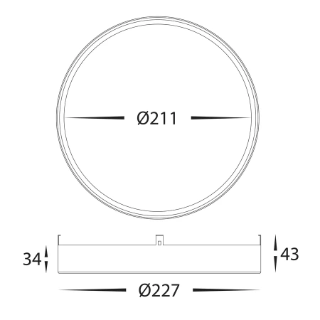 Ceiling lamp Auster Alabaster LED 18W 5CCT D22 HV5863 GLD