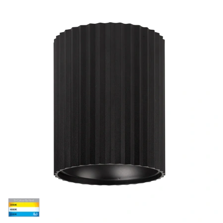 Surface downlight HV5853S-BLK Nella 3CCT LED 18W IP65 240V