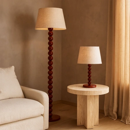 Floor lamp Pearl Orb E27 RUST