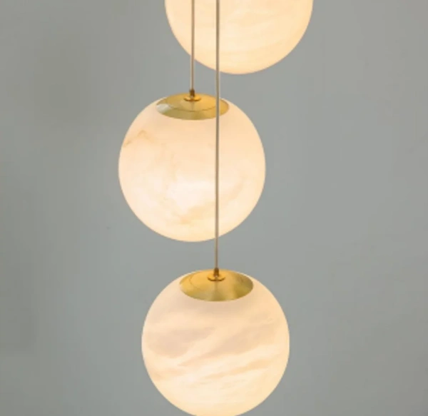Pendant lamp Molina S1 Alabaster Spanish Marble G9 BRS