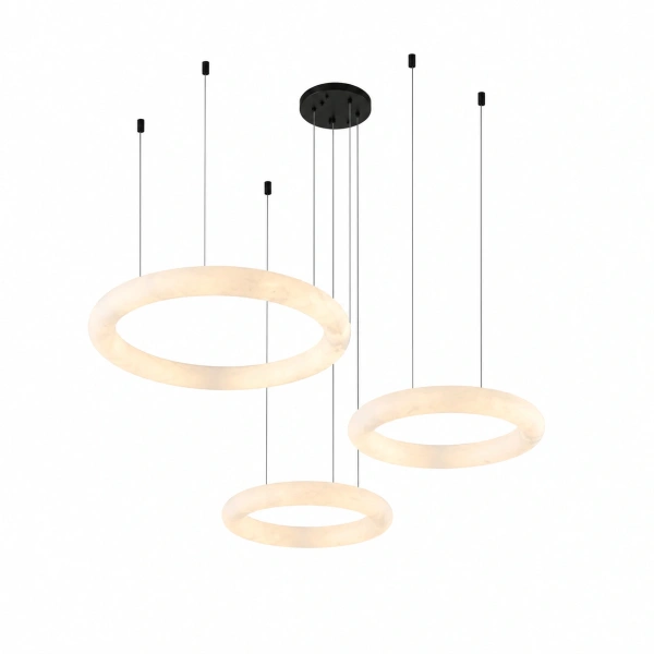 Pendant lamp Aragon 3 Alabaster Spanish Marble LED 56W CCT Remote BL