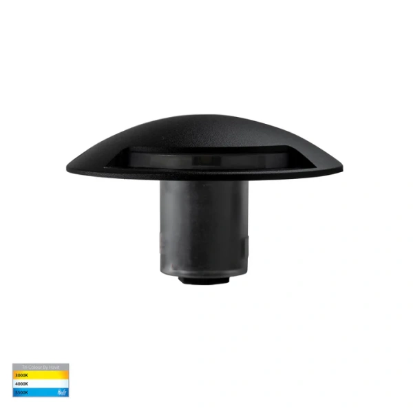 Step Inground light Dome LED 3W 3CCT HV2871T-BLK-12V
