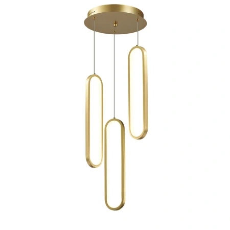 Pendant lamp Oval LED 3L GD 3K