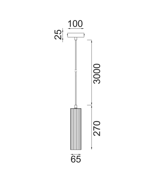 Pendant light KOLONNE 01 GU10 D6.5 BLK