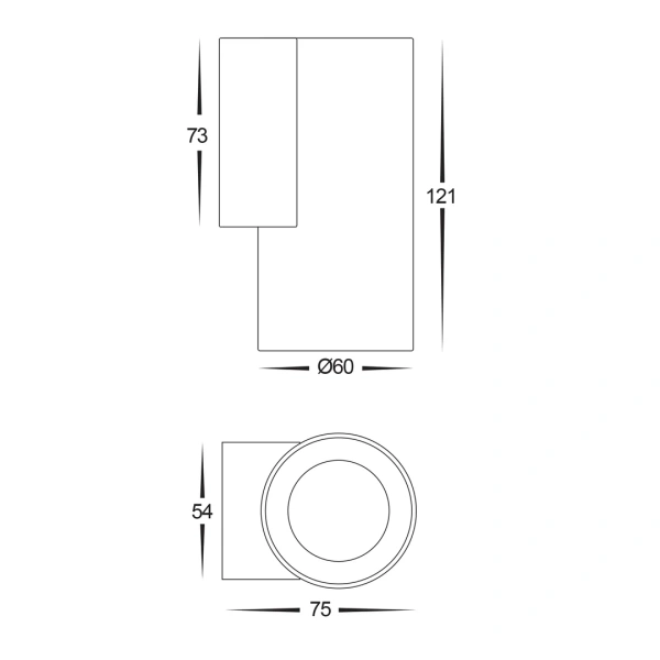 Wall light Aries 316 Stainless Steel WHT Down LED HV3625T-WHT IP65